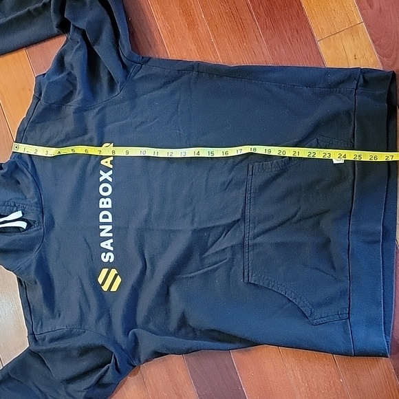 Marine Layer Sunset Pullover Sandbox AQ Hoodie Black Large - Picture 4 of 9